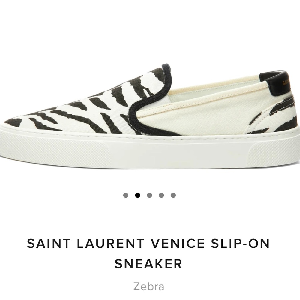 Saint Laurent Venice Slip on Sneaker - Zebra - Picture 2 of 11